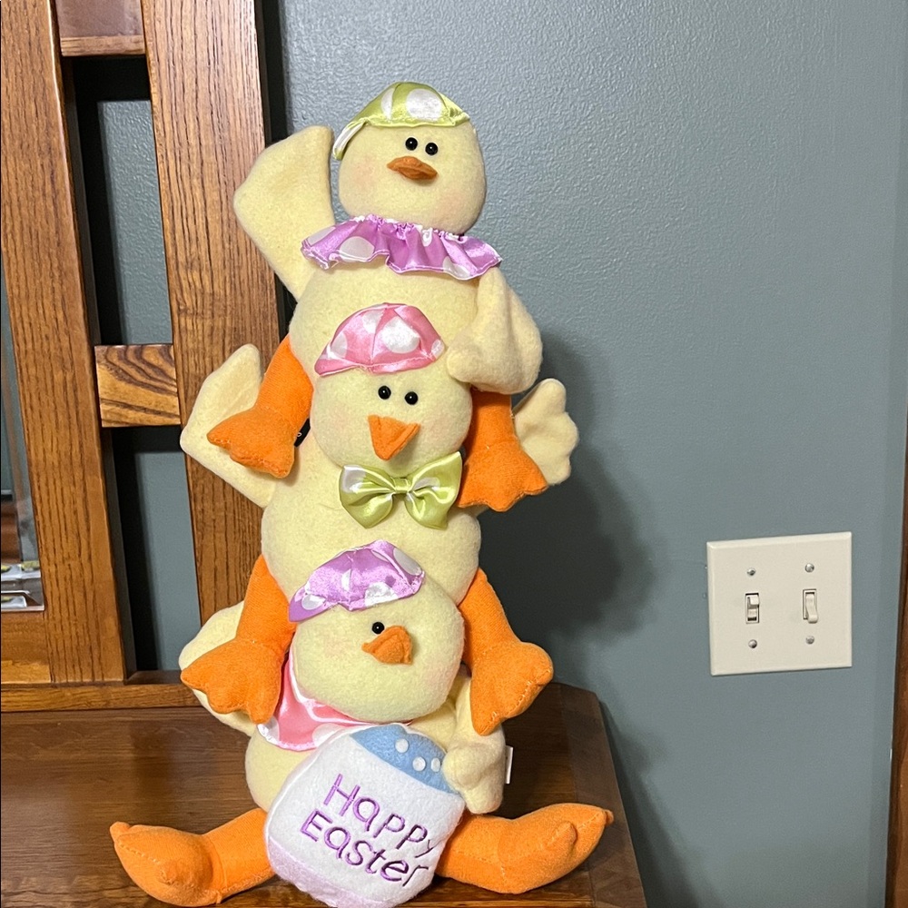 Easter Chick Plush Stack